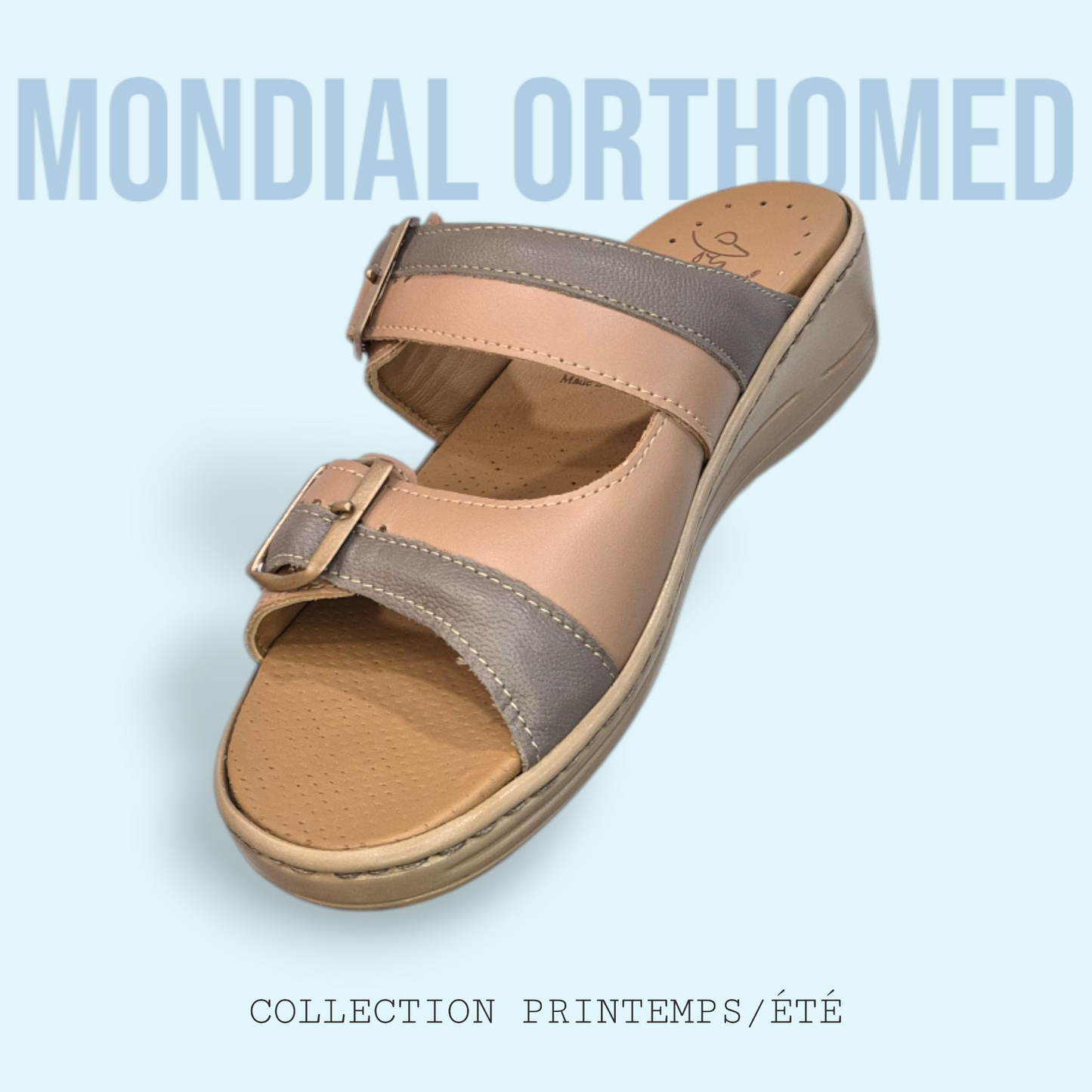 CLAQUETTE FEMME TAUPE STI EV014