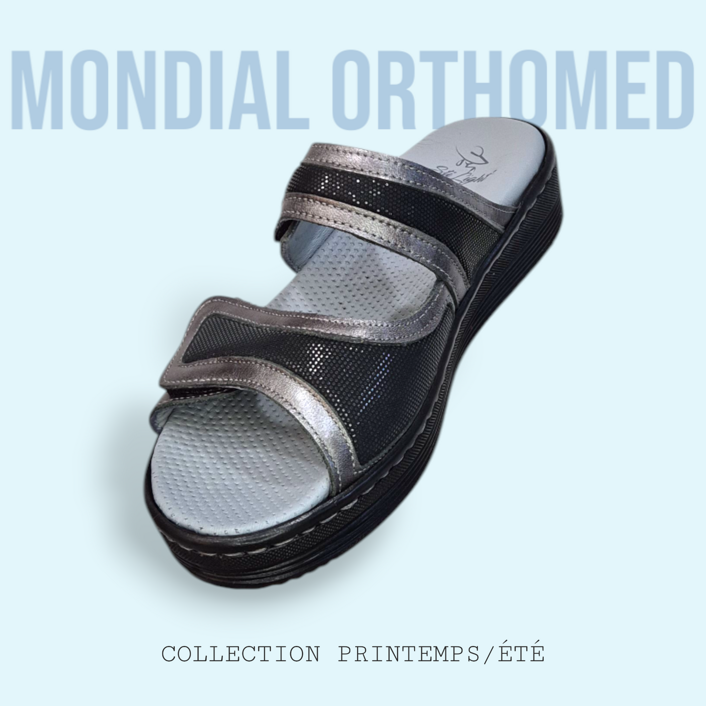 CLAQUETTE FEMME GRIS STI FS012
