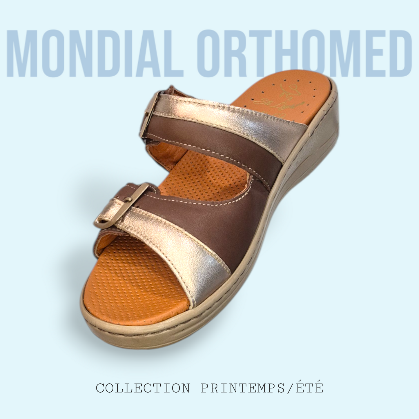 CLAQUETTE FEMME MARRON BRONZE STI EV014