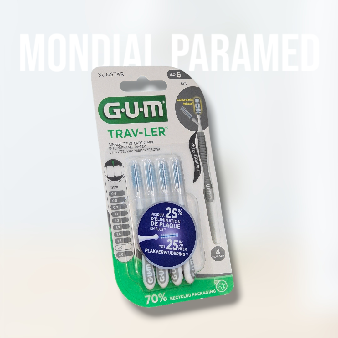 GUM BROSSETTES TRAVELER ULTRA FINE CONIQUE B/4 (1414)