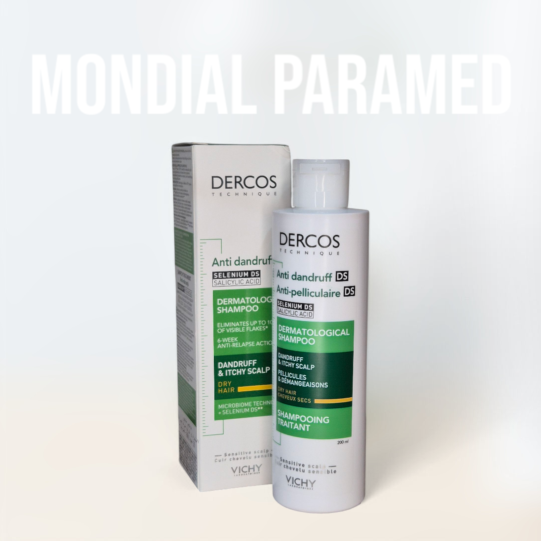 VICHY DERCOS ANTI PELLICULAIRE SHAMPOOING TRAITANT CHEVEUX NORMAUX A SECS 200ML