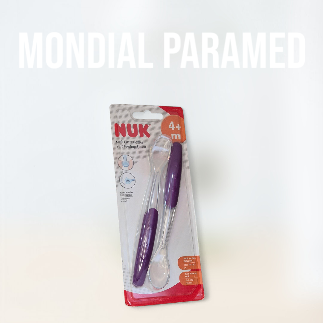 NUK 2 CUILLERES EN SILICONE 4M+