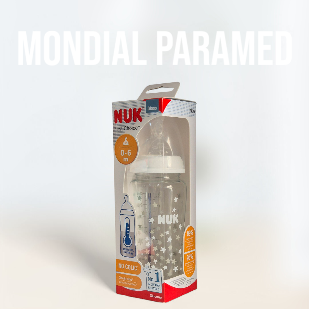 NUK BIBERON EN VERRE FIRST CHOICE 0-6 MOIS 240ML