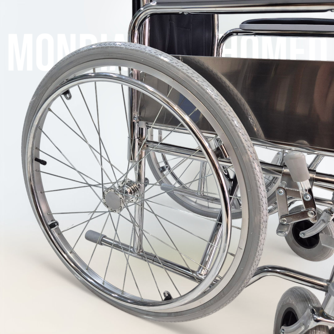 Fauteuil Roulant à Accoudoirs et Repose-pieds Amovibles MOM 901