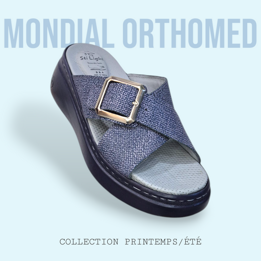 CLAQUETTE FEMME BLEU JEAN STI AL05