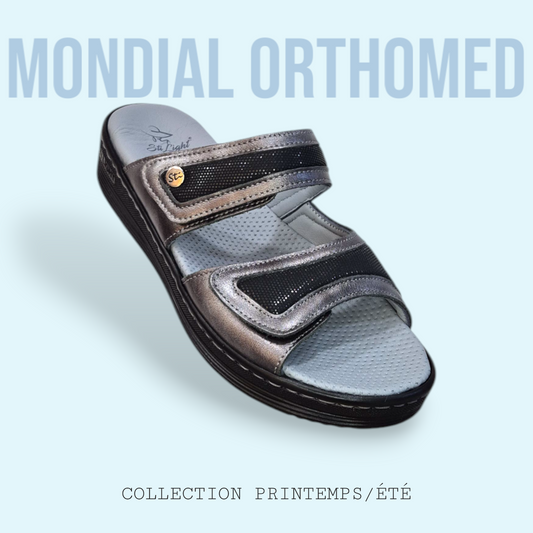 CLAQUETTE FEMME GRIS STI FS012