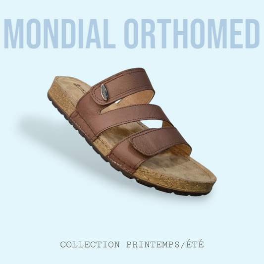 CLAQUETTE FEMME MARRON Ortho-clac L502